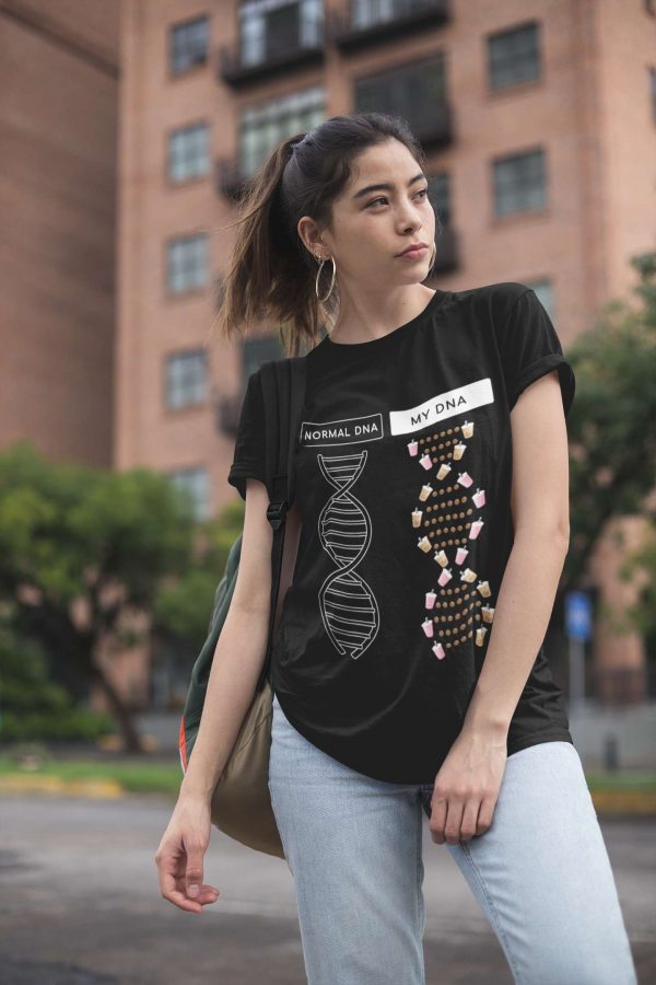 Woman in jeans Boba DNA t-shirt black